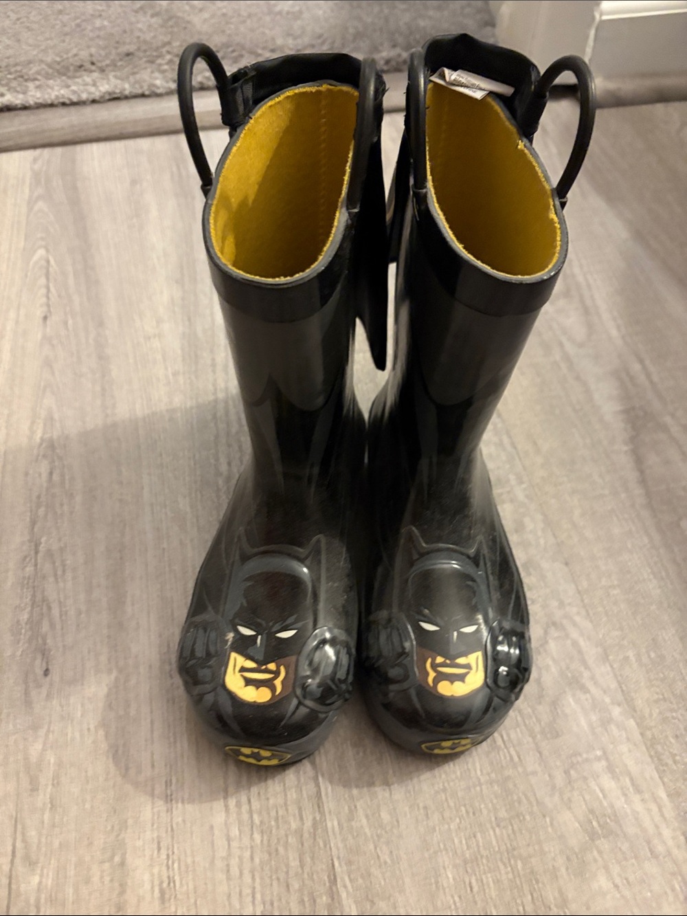 Western Chief Kids Batman Black & Yellow Rain Boots